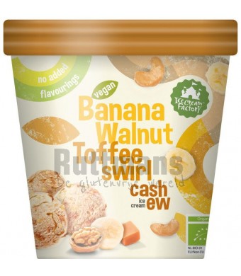 Banana walnut toffee swirl cashew ice cream (diepvries)