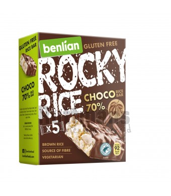 Rijstrepen met chocoladecoating