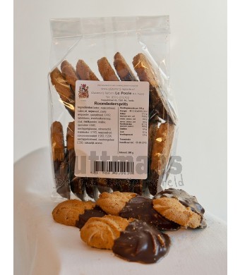 Roombotersprits met chocolade