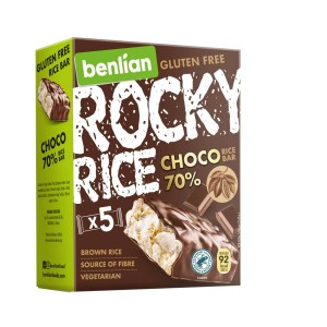 Rijstrepen met chocoladecoating
